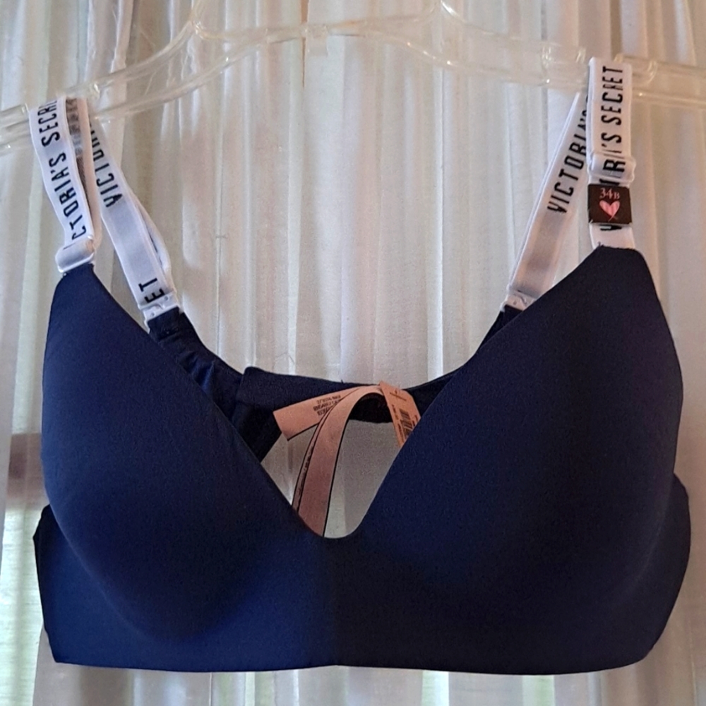 Victorias Secret Navy Wireless Bra 34B NWT